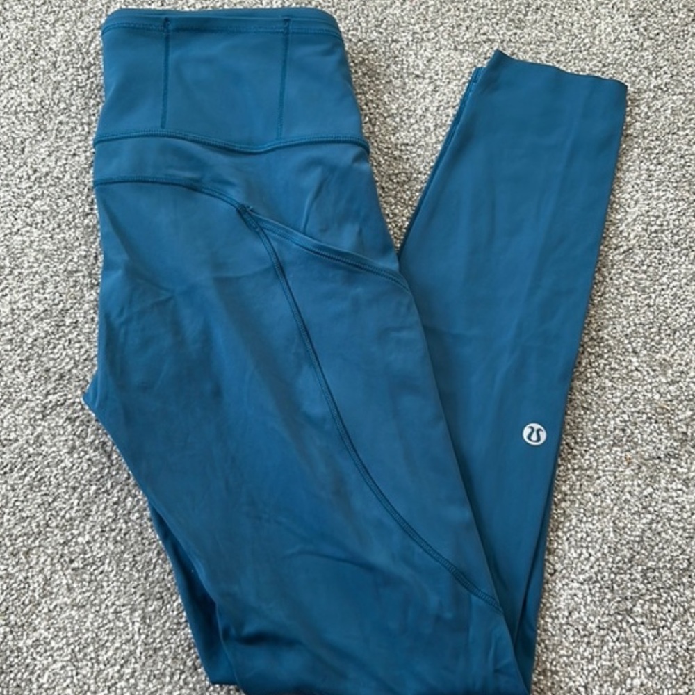 Lululemon Fast & Free 7/8 Tight Carbon Blue Leggings